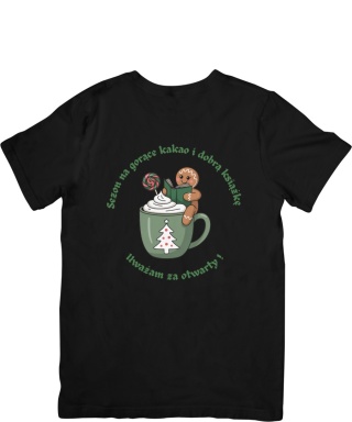 Koszulka T-shirt Świąteczna Kakao i książka
