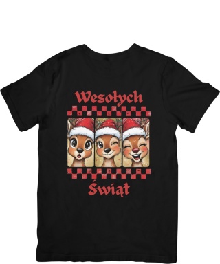 Koszulka T-shirt Świąteczna Reniferki