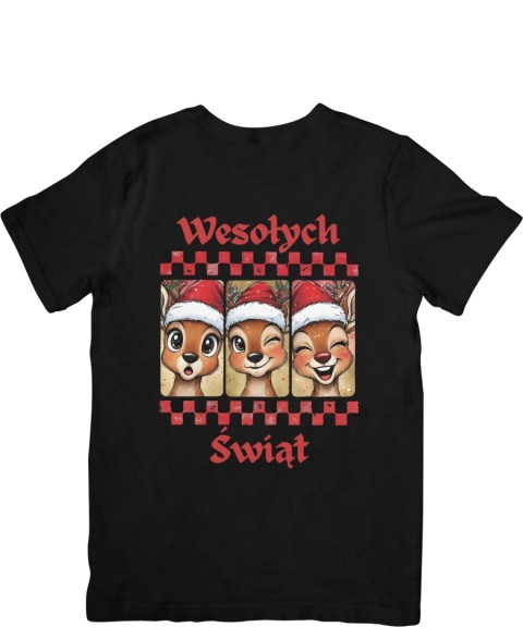 Koszulka T-shirt Świąteczna Reniferki