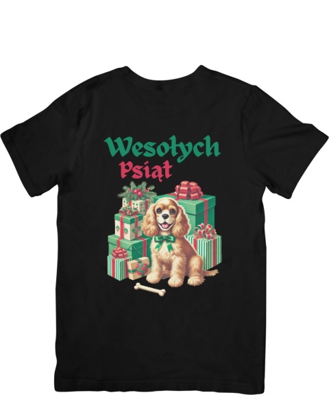 Koszulka T-shirt Świąteczna Wesołych Psiąt 1