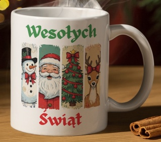 Kubek z nadrukiem Świątecznym