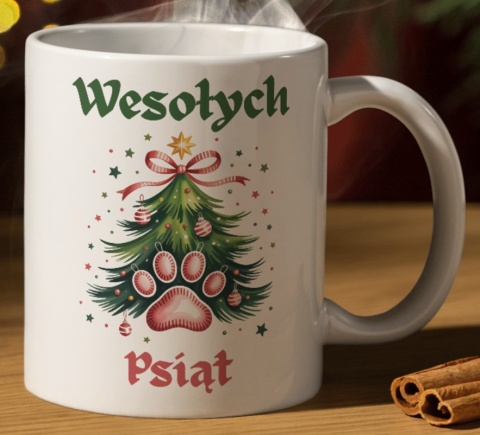 Kubek z nadrukiem Świątecznym